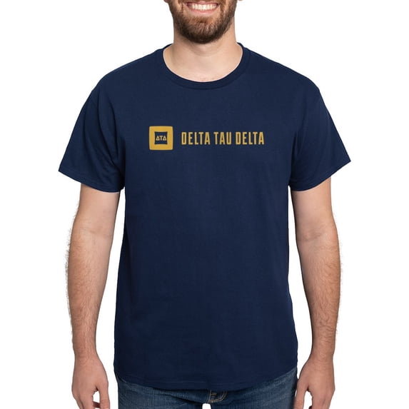 CafePress - Delta Tau Delta Gold Signature T Shirt - Men's Classic Graphic Cotton T-Shirt
