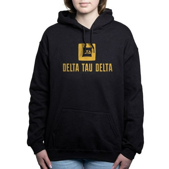 CafePress - Delta Tau Delta Gold Stacked Signature Sweatshirt - Pullover Hoodie, Classic & Comfortable Hooded Sweatshirt