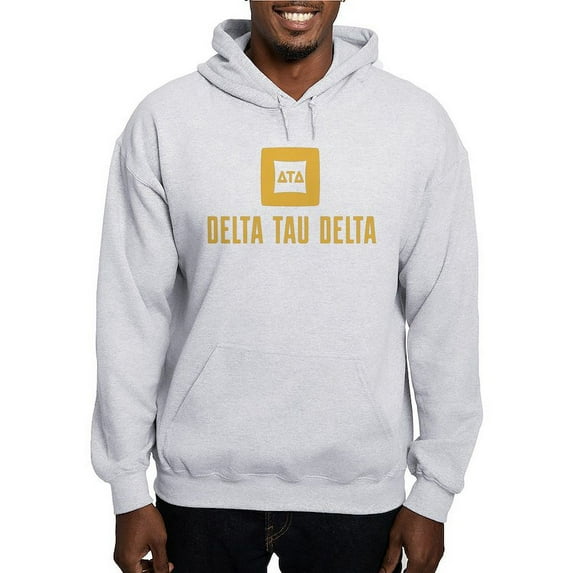 CafePress - Delta Tau Delta Gold Stacked Signature Sweatshirt - Pullover Hoodie, Hooded Sweatshirt