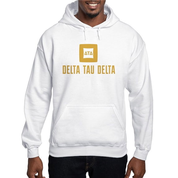 CafePress - Delta Tau Delta Gold Stacked Signature Sweatshirt - Pullover Hoodie, Hooded Sweatshirt