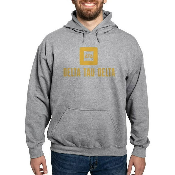 CafePress - Delta Tau Delta Gold Stacked Signature Sweatshirt - Pullover Hoodie, Hooded Sweatshirt