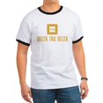 thumbnail image 1 of CafePress - Delta Tau Delta Gold Stacked Signature T Shirt - 100% Cotton Ringed T-Shirt, 1 of 4