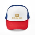 thumbnail image 1 of CafePress - Delta Tau Delta Gold Stacked Signature - Adjustable Unisex Printed Trucker Hat with Mesh Back, 1 of 10