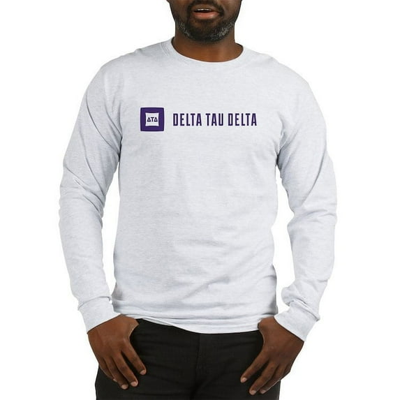 CafePress - Delta Tau Delta Purple Signature Long Sleeve T Shirt - Unisex Cotton Long Sleeve T-Shirt