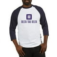thumbnail image 1 of CafePress - Delta Tau Delta Purple Stacked Signature Baseball Jersey - Cotton Baseball Jersey, 3/4 Raglan Sleeve Shirt, 1 of 4
