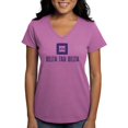 thumbnail image 1 of CafePress - Delta Tau Delta Purple Stacked Signature T Shirt - Women's V-Neck Dark T-Shirt, 1 of 4