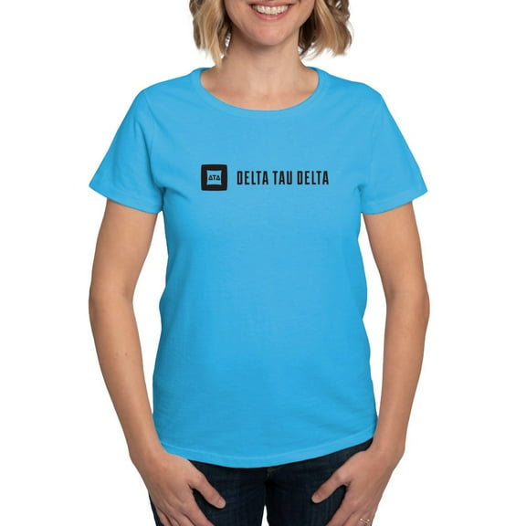 CafePress - Delta Tau Delta Signature T Shirt - Women's Traditional Fit Dark T-Shirt