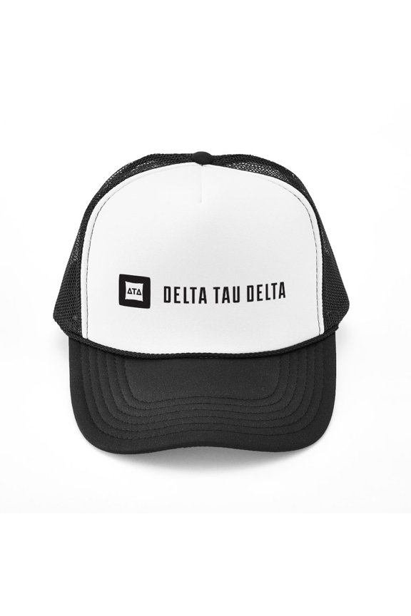 - Delta Tau Delta Signature - Adjustable Unisex Printed Trucker Hat with Mesh Back
