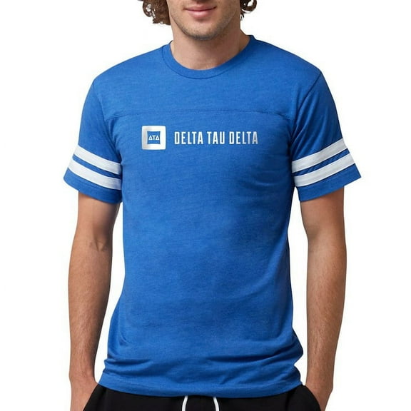 CafePress - Delta Tau Delta White Signature T Shirt - Mens Football Shirt