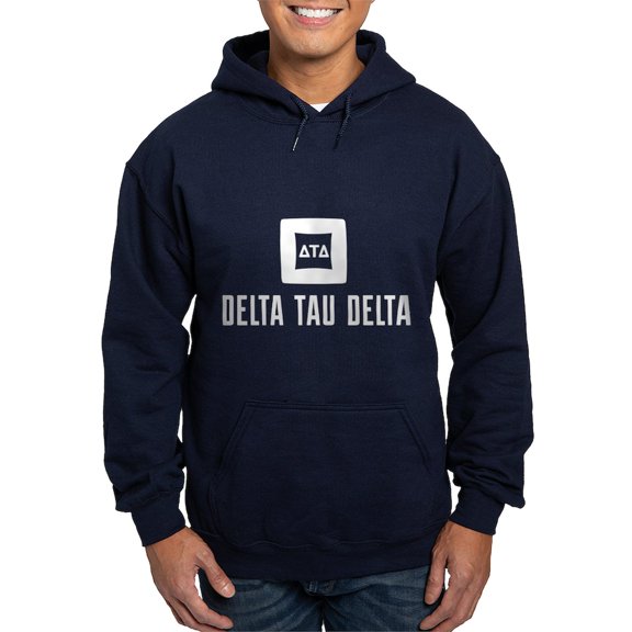 CafePress - Delta Tau Delta White Stacked Signature Sweatshirt - Pullover Hoodie, Classic, Comfortable Hooded Sweatshirt