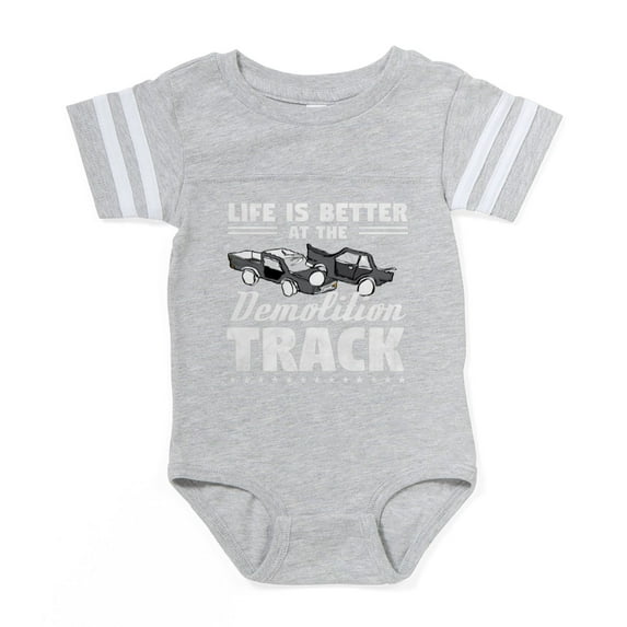CafePress - Demo Derby Life Is Better A - Cute Infant Baby Football Bodysuit