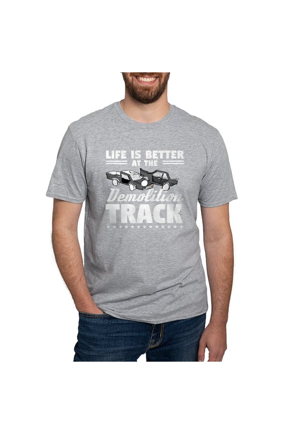 - Demo Derby Life Is Better At Demolition Tr T Shirt - Fitted T-Shirt, Vintage Fit Soft Cotton Tee
