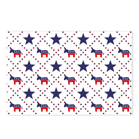 CafePress - Democrat Diamond Pattern - Postcards (Package of 8)