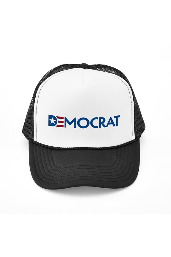 - Democrat - Trucker Hat - Polyester Foam Front and Nylon Mesh Weave Back