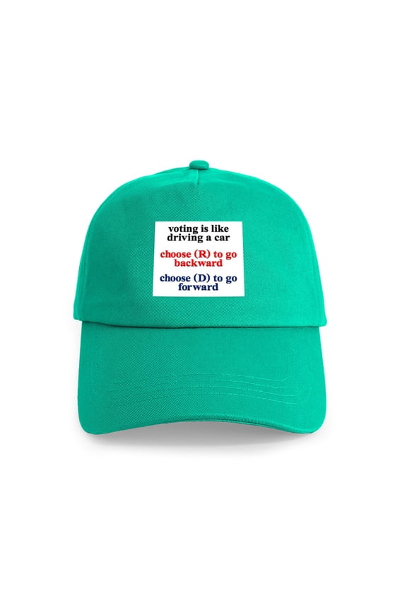 - Democrat Voting/Driving Cap - Adjustable 100% Brushed Unisex Casual Cotton Baseball Cap, Beige, 1