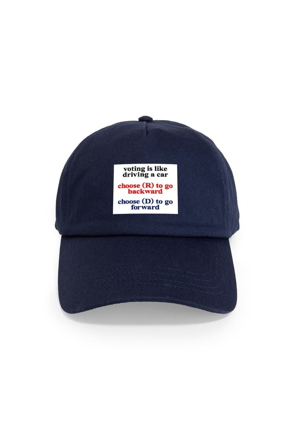 - Democrat Voting/Driving Cap - Adjustable 100% Brushed Unisex Casual Cotton Baseball Cap, Beige, 1