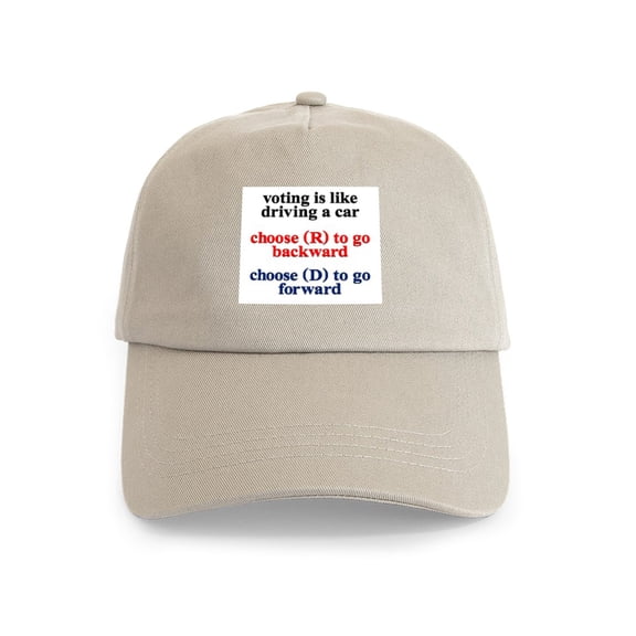 CafePress - Democrat Voting/Driving Cap - Adjustable 100% Brushed Unisex Casual Cotton Baseball Cap, Beige, 1