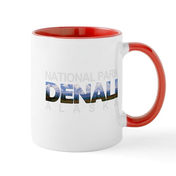 CafePress - Denali Alaska Mugs - 11 oz Ceramic Mug - Novelty Coffee Tea Cup