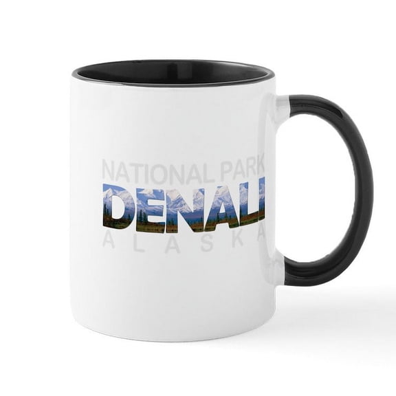 CafePress - Denali Alaska Mugs - 11 oz Ceramic Mug - Novelty Coffee Tea Cup