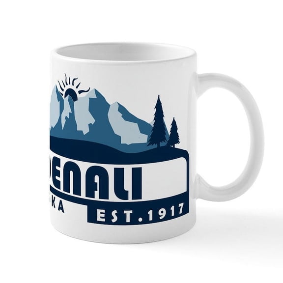 CafePress - Denali Alaska Mugs - 11 oz Ceramic Mug - Novelty Coffee Tea Cup