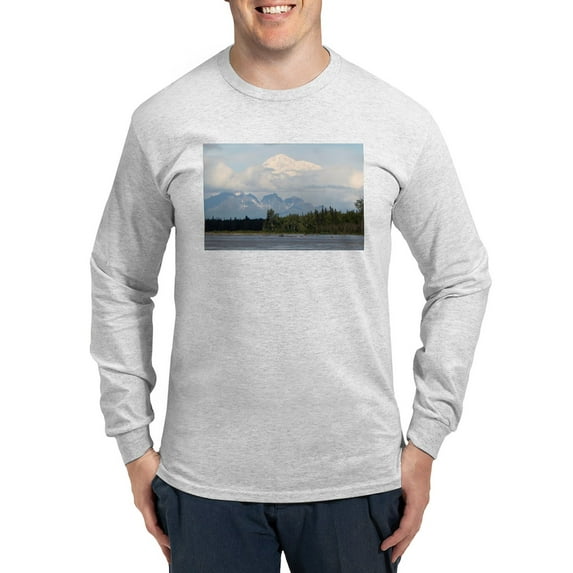 CafePress - Denali, Forest, River, Mountai Long Sleeve T Shirt - Unisex Cotton Long Sleeve T-Shirt