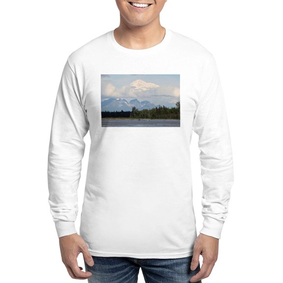 CafePress - Denali, Forest, River, Mountai Long Sleeve T Shirt - Unisex Cotton Long Sleeve T-Shirt