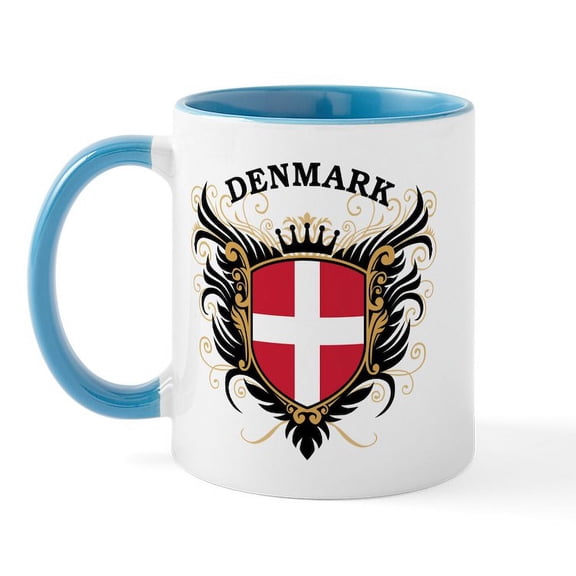 CafePress - Denmark Mug - 11 oz Ceramic Mug - Novelty Coffee Tea Cup