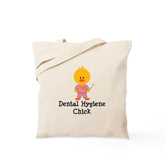 CafePress - Dental Hygiene Chick Tote Bag - Unisex Canvas Tote Bag, Beige, 1-Piece