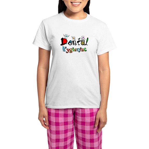 CafePress - Dental Hygienist 2 Pajamas - Women's Short Sleeve Print T-Shirt and Pants Light Cotton Pajama Set