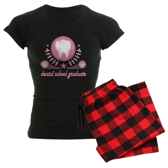 CafePress - Dental School Graduate Pajamas - Women's Short Sleeve Print T-Shirt and Pants Dark Cotton Pajama Set