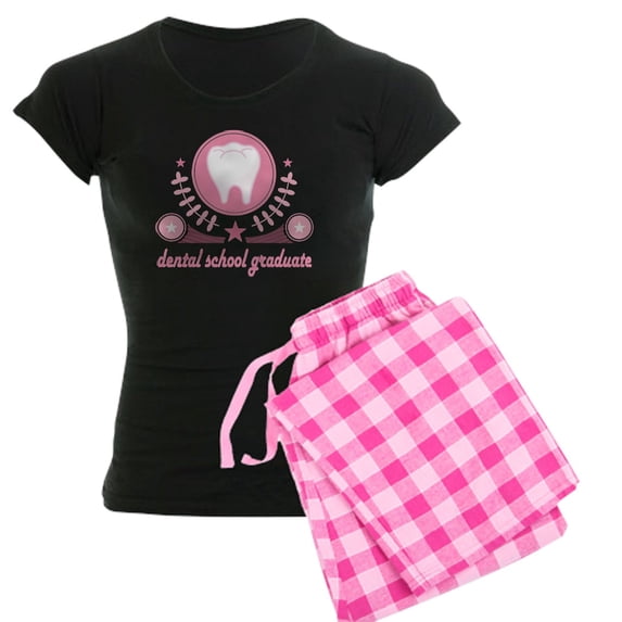 CafePress - Dental School Graduate Pajamas - Women's Short Sleeve Print T-Shirt and Pants Dark Cotton Pajama Set
