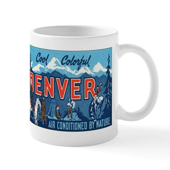 CafePress - Denver Colorado Mug - 11 oz Ceramic Mug - Novelty Coffee Tea Cup