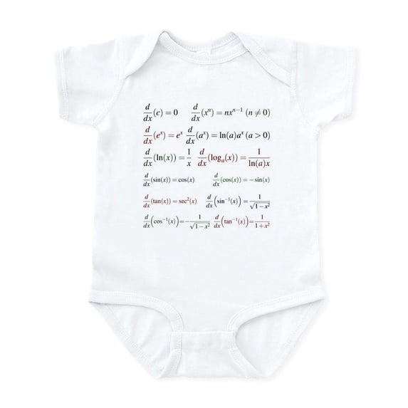 CafePress - Derivatives Of Functions Infant Bodysuit - Baby Light Bodysuit, Size Newborn - 24 Months