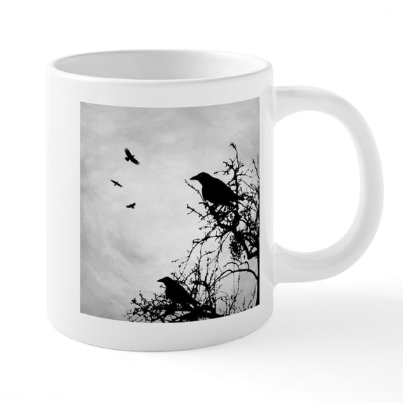 CafePress - Design 43 Crow Silhouette Mugs - 20 Oz White Ceramic Mega Mug