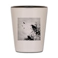 thumbnail image 1 of CafePress - Design 43 Crow Silhouette - White/Black Shot Glass, Unique and Funny Shot Glass, 1 of 2