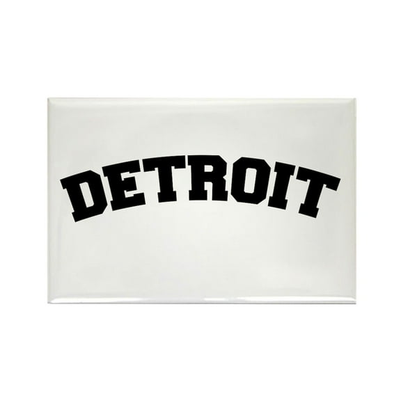 CafePress - Detroit Black - Rectangle Magnet, 2"x3" Refrigerator Magnet
