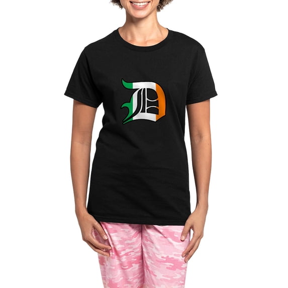 CafePress - Detroit Irish D Women's Dark Pajamas - Women's Short Sleeve Print T-Shirt and Pants Dark Cotton Pajama Set