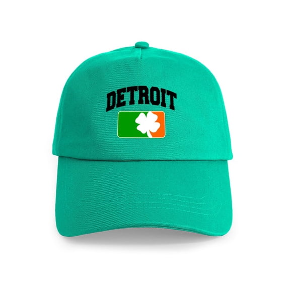 CafePress - Detroit Shamrock Cap - Adjustable 100% Brushed Unisex Casual Cotton Baseball Cap, Beige, 1