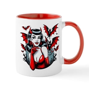 CafePress - Devil Bats - 11 oz Ceramic Mug - Novelty Coffee Tea Cup