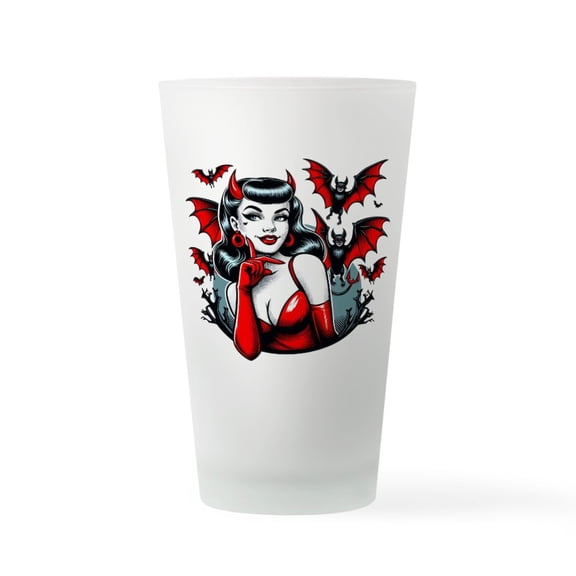 CafePress - Devil Bats - Pint Glass, Drinking Glass, 16 oz. CafePress