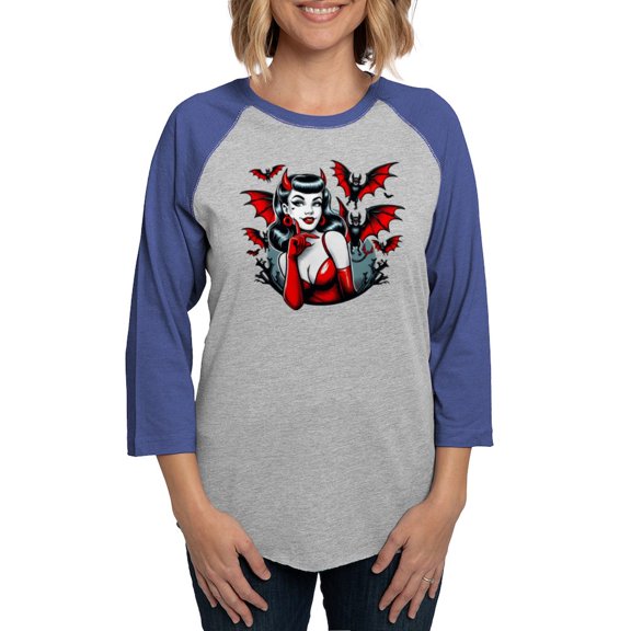 CafePress - Devil Bats Women's Baseball T Shirt - Womens Baseball Tee