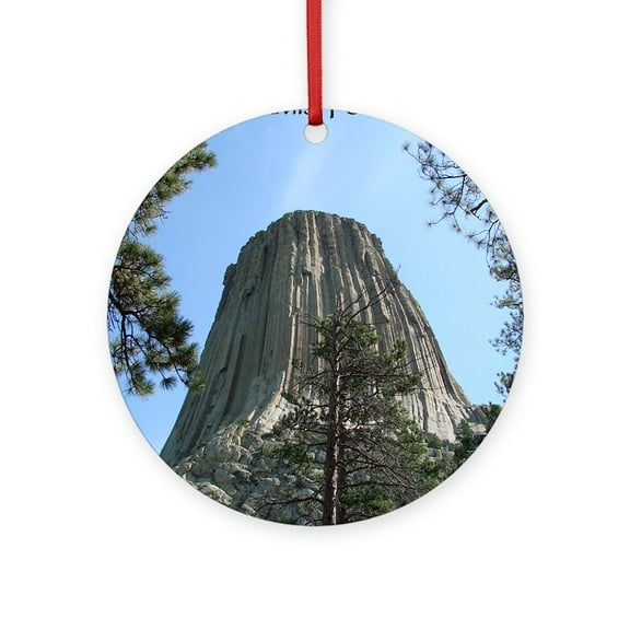 CafePress - Devils Tower - Round Wood Ornament 4"