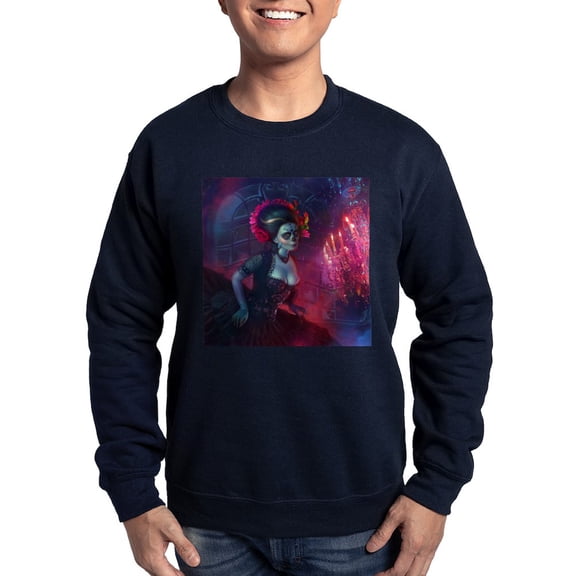 CafePress - Dia De Los Muertos Jumper Sweater - Classic Crew Neck Sweatshirt