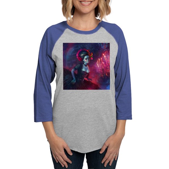 CafePress - Dia De Los Muertos Long Sleeve T Shirt - Womens Baseball Tee