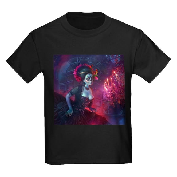 CafePress - Dia De Los Muertos T Shirt - Dark T-Shirt Kids XS-XL