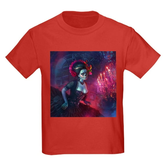 CafePress - Dia De Los Muertos T Shirt - Dark T-Shirt Kids XS-XL