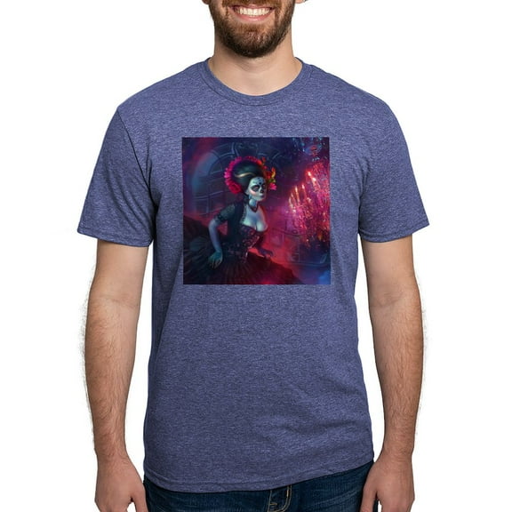 CafePress - Dia De Los Muertos T Shirt - Mens Tri-blend T-Shirt