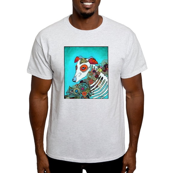 CafePress - Dia Los Muertos, Day Of The Dead Dog Light T Shirt - Men's Classic Graphic T-Shirt