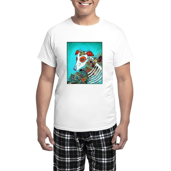 CafePress - Dia Los Muertos, Day Of The Dead Dog Men's Light P - Men's Light Loose Fit Cotton Pajama Set