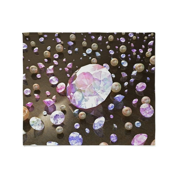 CafePress - Diamonds And Pearls Throw Blanket - Soft Fleece Throw Blanket, 50"x60" for All Ages